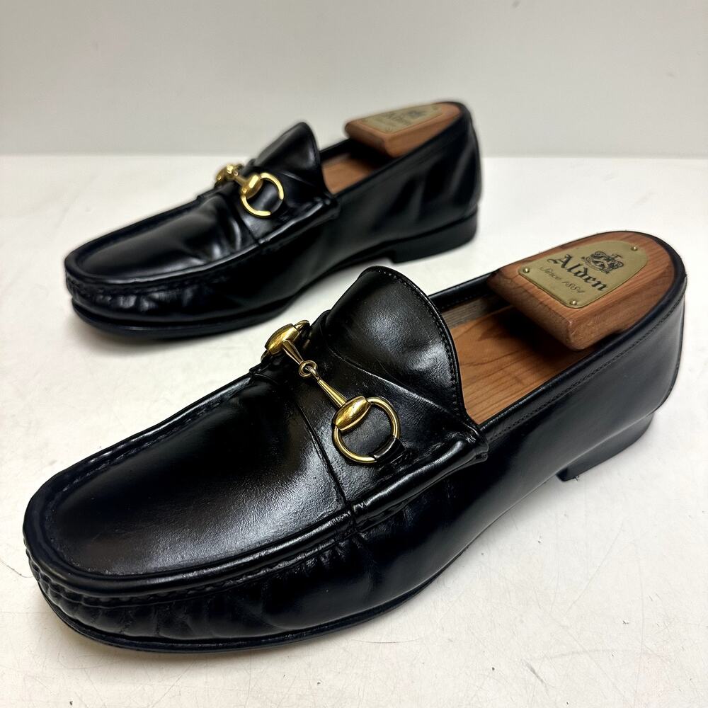 FULL RESOLE Gucci Men's Horsebit 1953 Loafer Bit Black Made in Italy UK 7 US 8 D - Picture 6 of 12